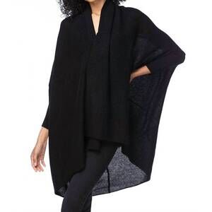 NEW SUBTLE LUXURY cashmere cocoon shawl in black